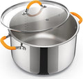 11 Quart Stainless Steel Stock Pot with Lid, Heavy-Duty