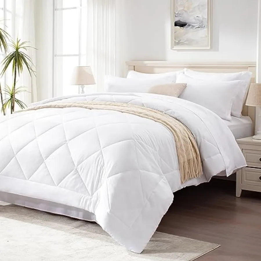 Comforter Set 7 Pieces Bed in a Bag All Season Bedding Sets