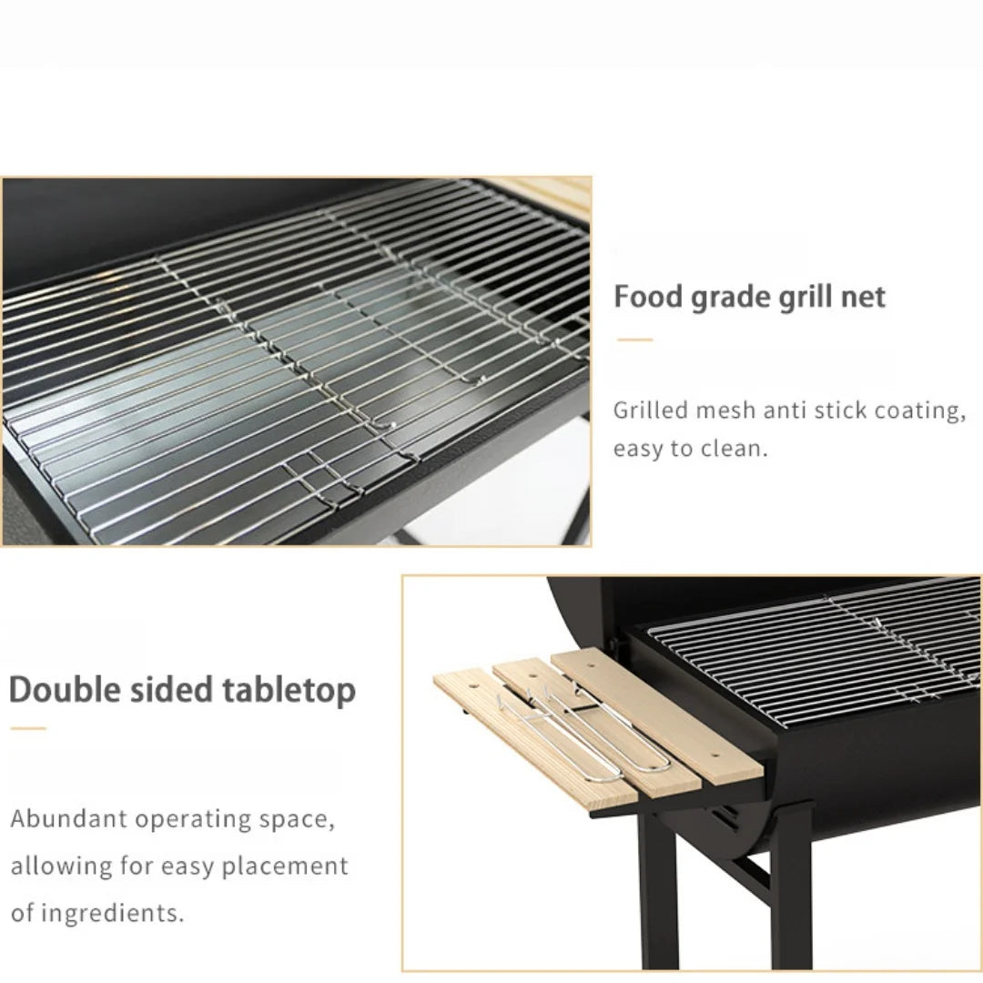 Grills Outdoor Cooking, Charcoal Grill with Smoker, Large Charcoal Grills,
